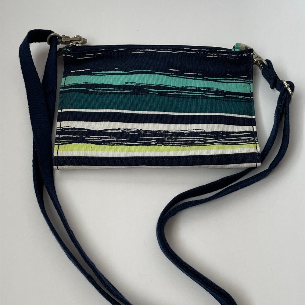 Twenty-One Stylish Striped Crossbody Bag.  Magnetic closure.
